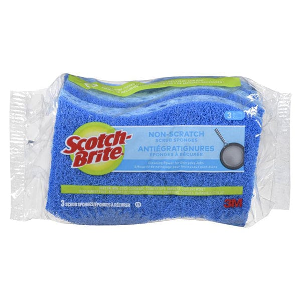 S SCOTCHBRITE NO SCRATCH SPONGE SCRUB 3EA SCOTCHBRITE NO SCRATCH SPONGE SCRUB 3EA