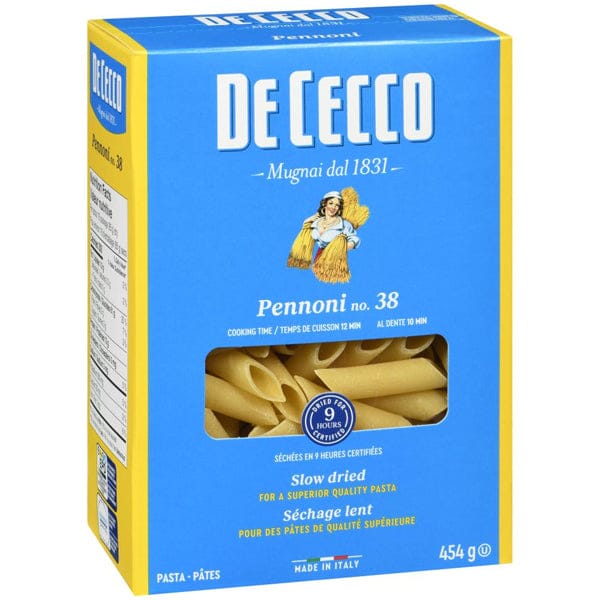 MIA FOOD SERVICE DE CECCO #38 PENNONI LISCI 454GR DE CECCO #38 PENNONI LISCI 454GR
