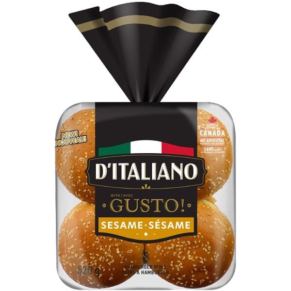 MIA FOOD SERVICE D'ITALIANO SESAME HUMBURGER BUNS 8EA D'ITALIANO SESAME HUMBURGER BUNS 8EA