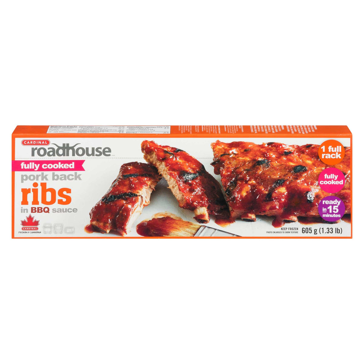 MIA FOOD SERVICE CARDINAL ROADHOUSE BBQ PORK BACK RIBS 605GR CARDINAL ROADHOUSE BBQ PORK BACK RIBS 605GR