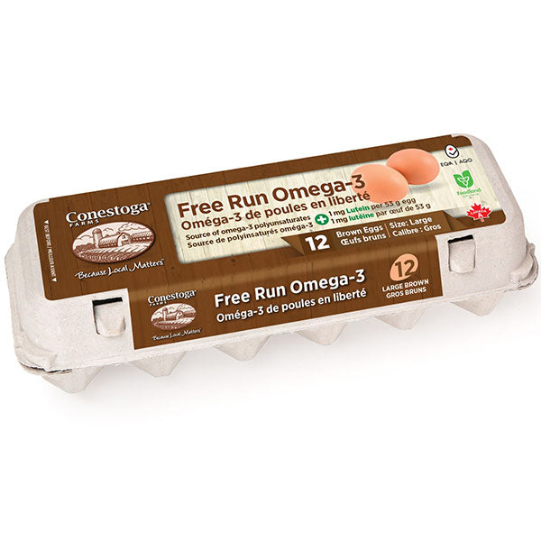 CONESTOGA FREE RUN LARGE BROWN EGGS 12EA