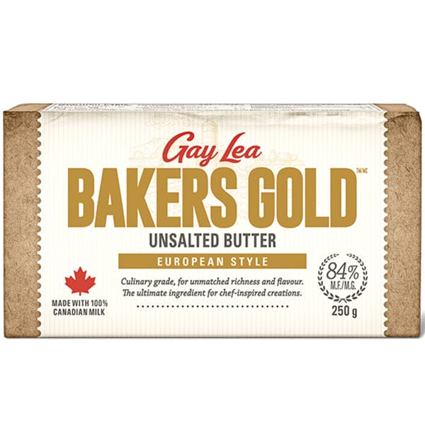 MIA FOOD SERVICE GAY LEA BUTTER BAKERS GOLD UNSALTED 250GR GAY LEA BUTTER BAKERS GOLD UNSALTED 250GR