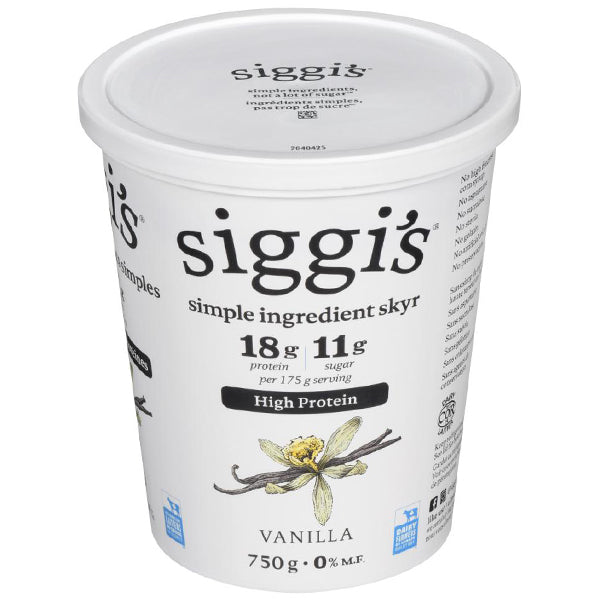 SIGGI VANILLA NONFAT YOGURT 0% 750GR