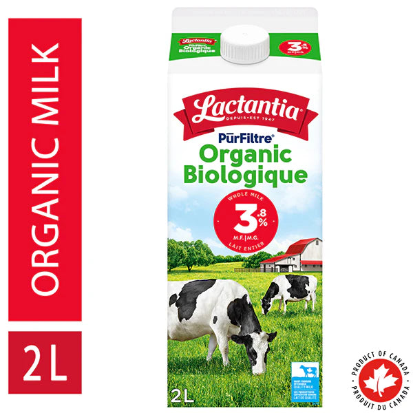 LACTANTIA PURFILTRE 3.8% ORGANIC MILK 2L
