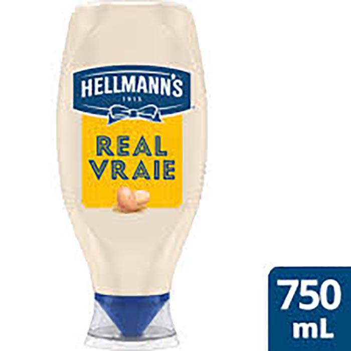 HELLMANNS SQUEEZE MAYONNAISE 750ML