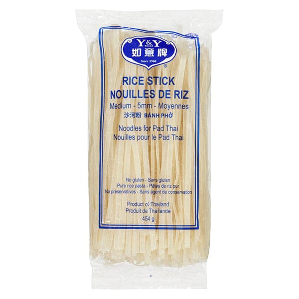 Mia Food Service Y&Y MEDIUM RICE STICKS 5mm 454GR Y&Y MEDIUM RICE STICKS 5mm 454GR