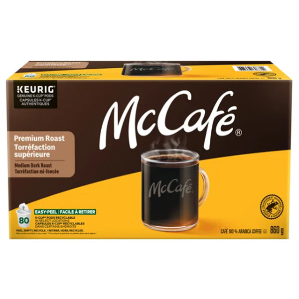 MCCAFE PREMIUM ROAST MEDIUM COFFEE KCUP PODS 80EA