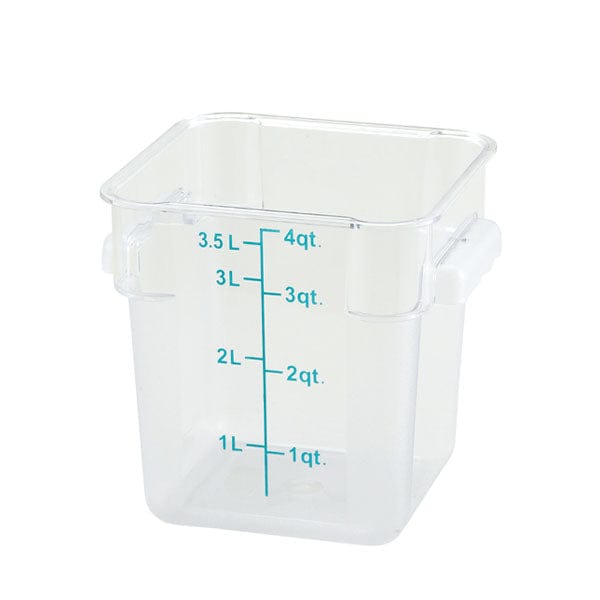 S WINCO SQUARE 4QT TRANSLUCENT STORAGE CONTAINER 1EA WINCO SQUARE 4QT TRANSLUCENT STORAGE CONTAINER 1EA