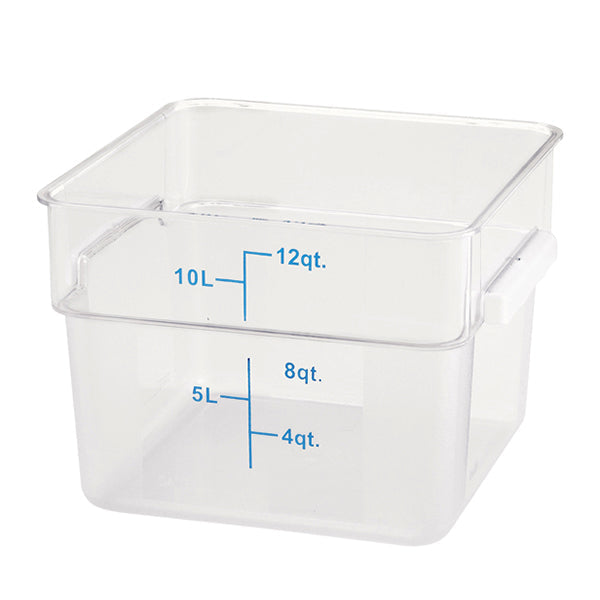 WINCO SQUARE 12QT STORAGE CONTAINER EA