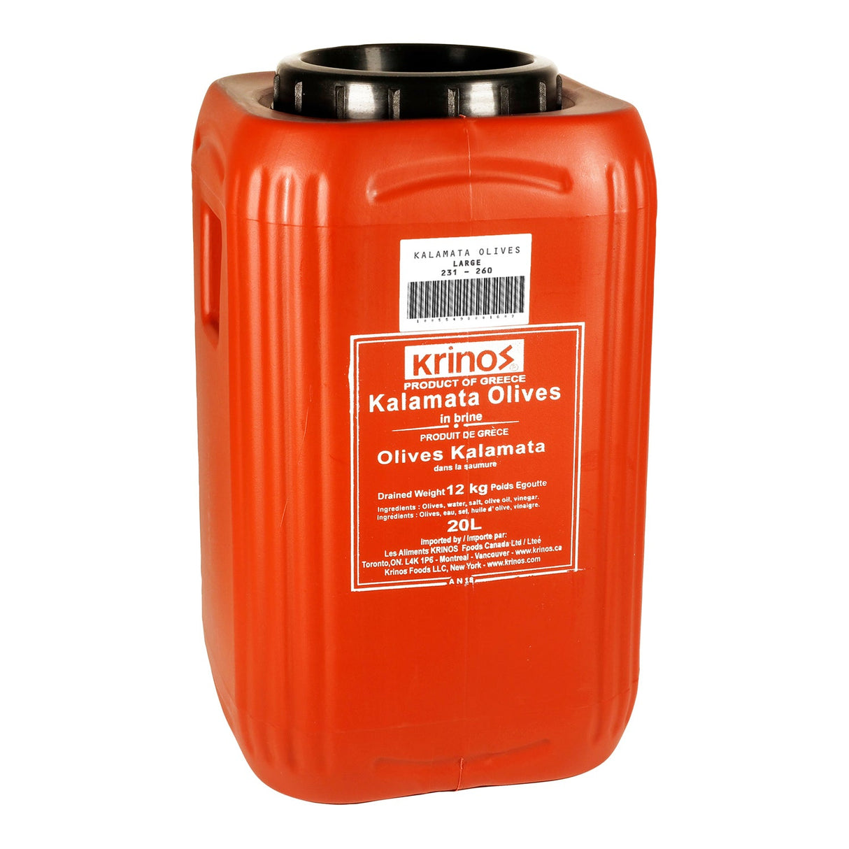 KRINOS KALAMATA OLIVES LARGE 12KG