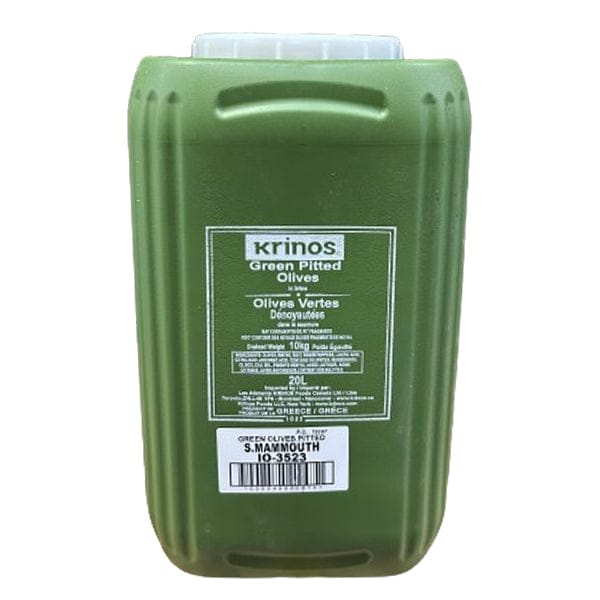 MIA FOOD SERVICE KRINOS GREEN OLIVES PITTED MAMMOTH 10KG KRINOS GREEN OLIVES PITTED MAMMOTH 10KG