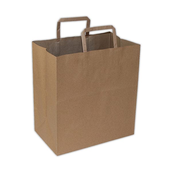 MIA FOOD SERVICE KRAFT PAPER HANDLE BAGS 11x6.75x12 250EA KRAFT PAPER HANDLE BAGS 11x6.75x12 250EA