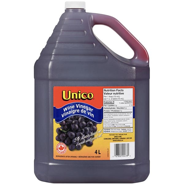 Mia Food Service UNICO RED WINE VINEGAR 4x4LT UNICO RED WINE VINEGAR 4x4LT