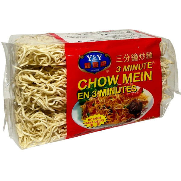 Y&Y CHOW MIEN 3 MINUTE EGGLESS NOODLES 12x454GR
