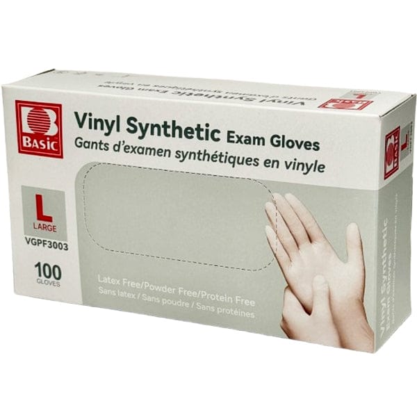MIA FOOD SERVICE BASIC LARGE VINYL GLOVE CLEAR 10x100CT BASIC LARGE VINYL GLOVE CLEAR 10x100CT