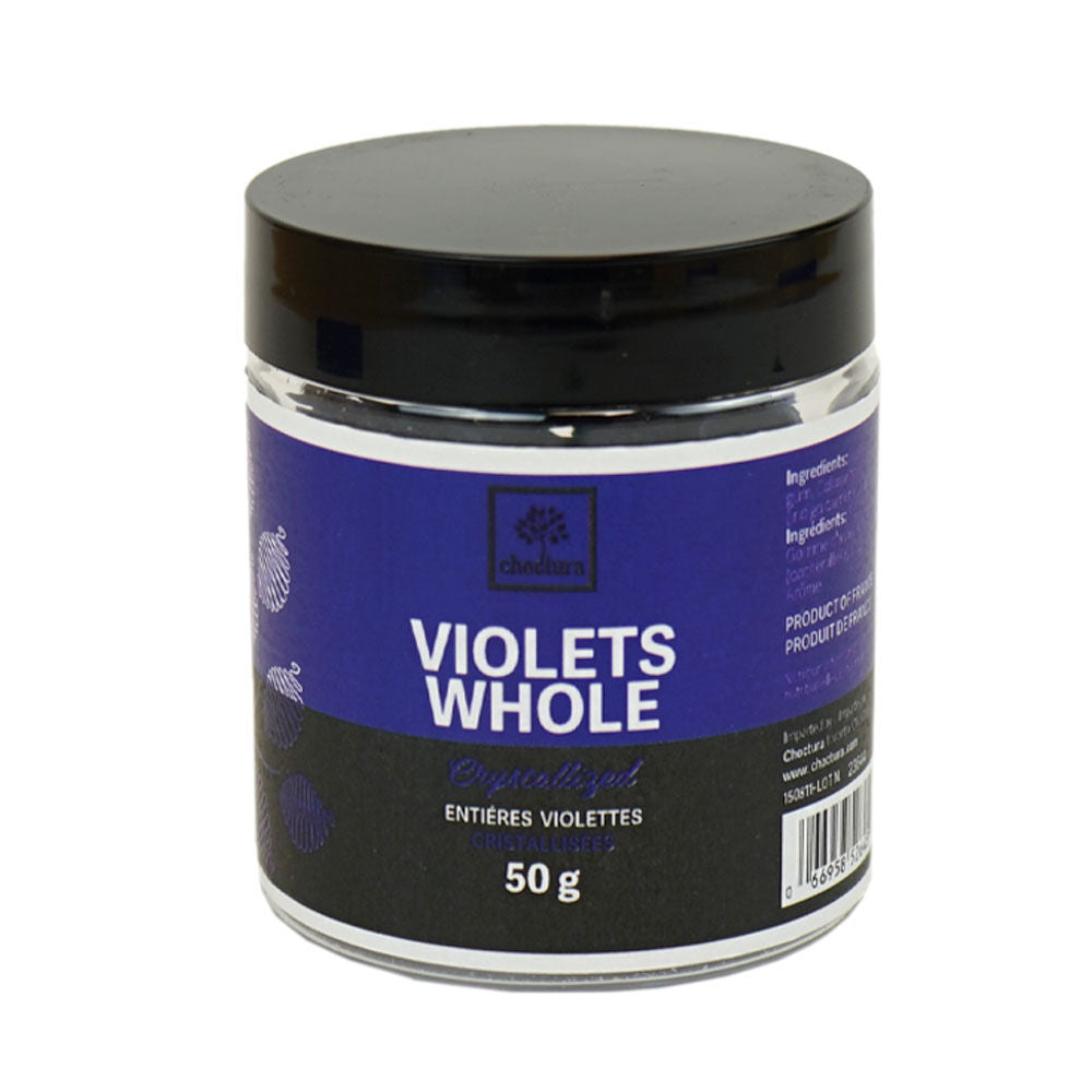 CHOCTURA WHOLE CRYSTALLIZED VIOLET FLOWERS 50GR