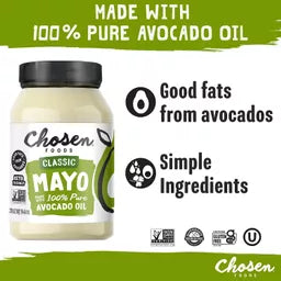 CHOSEN FOODS AVOCADO OIL MAYONNAISE 6X355ML