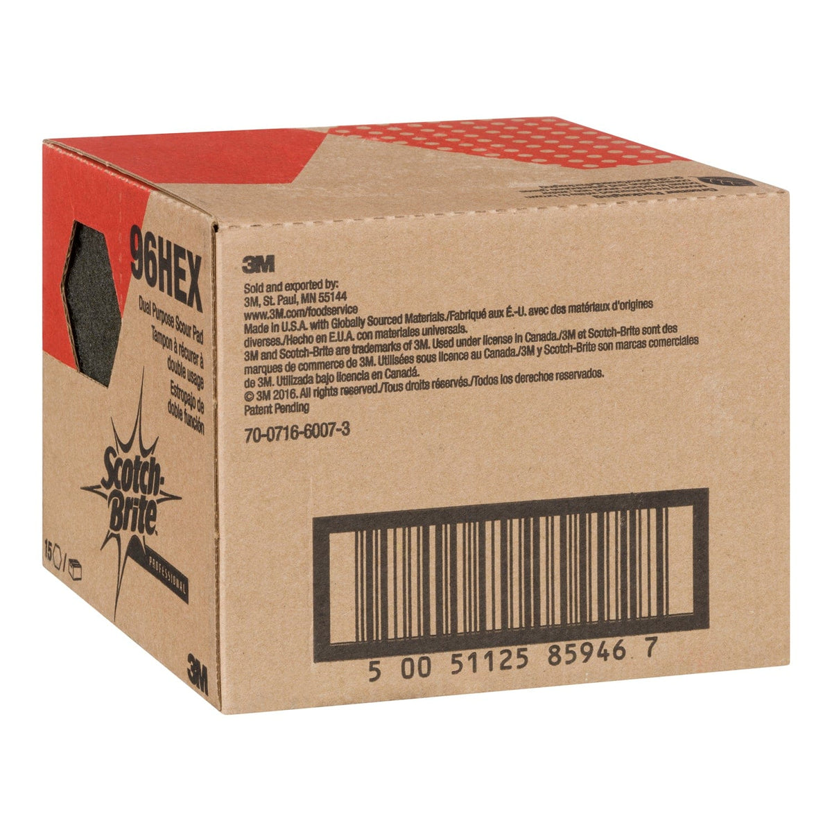 S SCOTCH BRITE 3M SCOURING PAD 3M96HEX 15EA SCOTCH BRITE 3M SCOURING PAD 3M96HEX 15EA