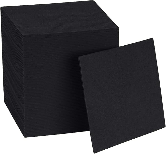 MIA Food Service 2PLY 1/4 FOLD BLACK COCKTAIL NAPKINS 4X250EA 2PLY 1/4 FOLD BLACK COCKTAIL NAPKINS 4X250EA
