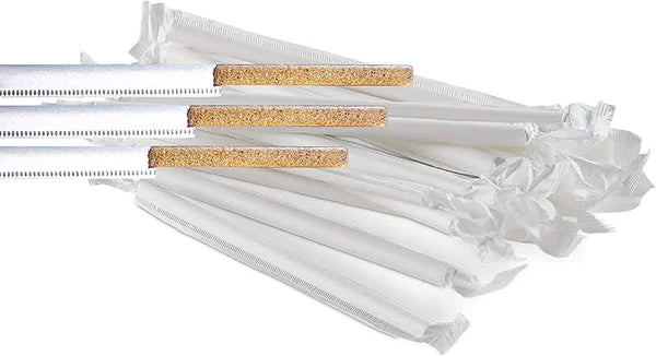 6" NATURAL AGAVE STRAWS WRAPPED 2000EA