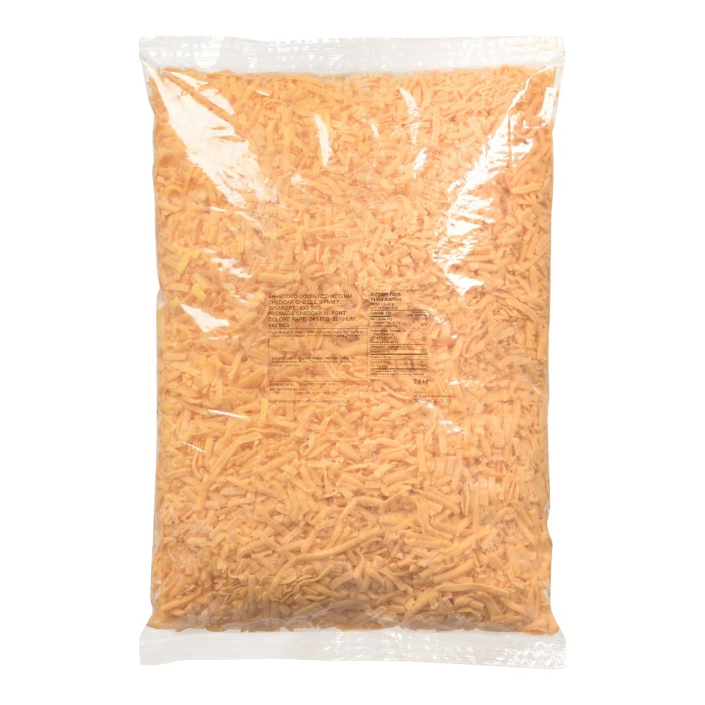 MIA Food Service AGROPUR SHREDDED MEDIUM YELLOW CHEDDAR CHEESE 2.5KG AGROPUR SHREDDED MEDIUM YELLOW CHEDDAR CHEESE 2.5KG