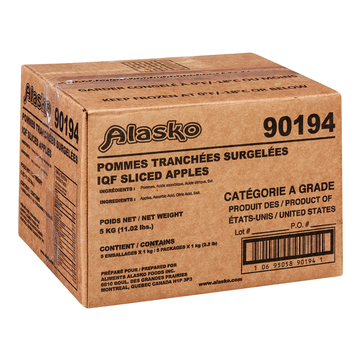 MIA Food Service ALASKO SLICED APPLES 5X1KG ALASKO SLICED APPLES 5X1KG