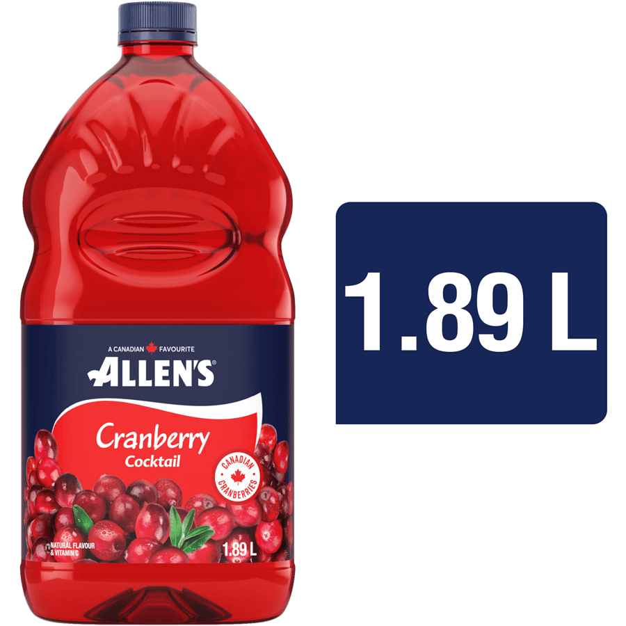 MIA Food Service ALLENS CRANBERRY COCKTAIL JUICE 6X1.89L ALLENS CRANBERRY COCKTAIL JUICE 6X1.89L