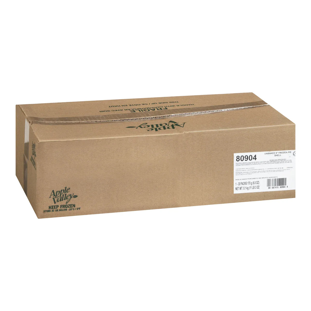 MIA Food Service APPLE VALLEY 9" PIE SHELLS 30X170GR APPLE VALLEY 9" PIE SHELLS 30X170GR