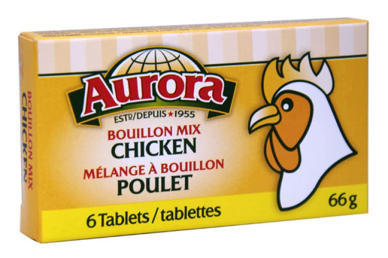 AURORA CHICKEN BOUILLON CUBES 66GR