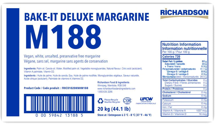 BAKE IT MARGARINE UNSALTED 20KG