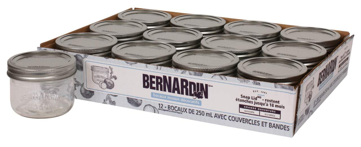 BERNARDIN MASON JARS WIDEMOUTH 12X250ML