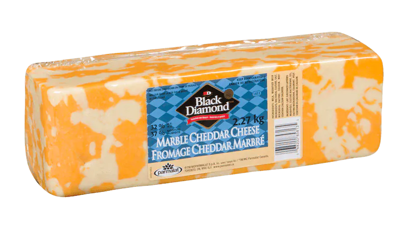 MIA Food Service BLACK DIAMOND MARBLE CHEDDAR CHEESE 2.27KG BLACK DIAMOND MARBLE CHEDDAR CHEESE 2.27KG