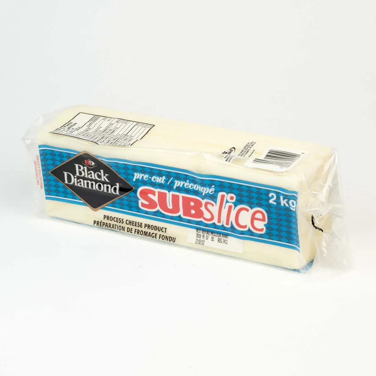 MIA Food Service BLACK DIAMOND SUBSLICE WHITE CHEDDAR CHEESE 2KG BLACK DIAMOND SUBSLICE WHITE CHEDDAR CHEESE 2KG