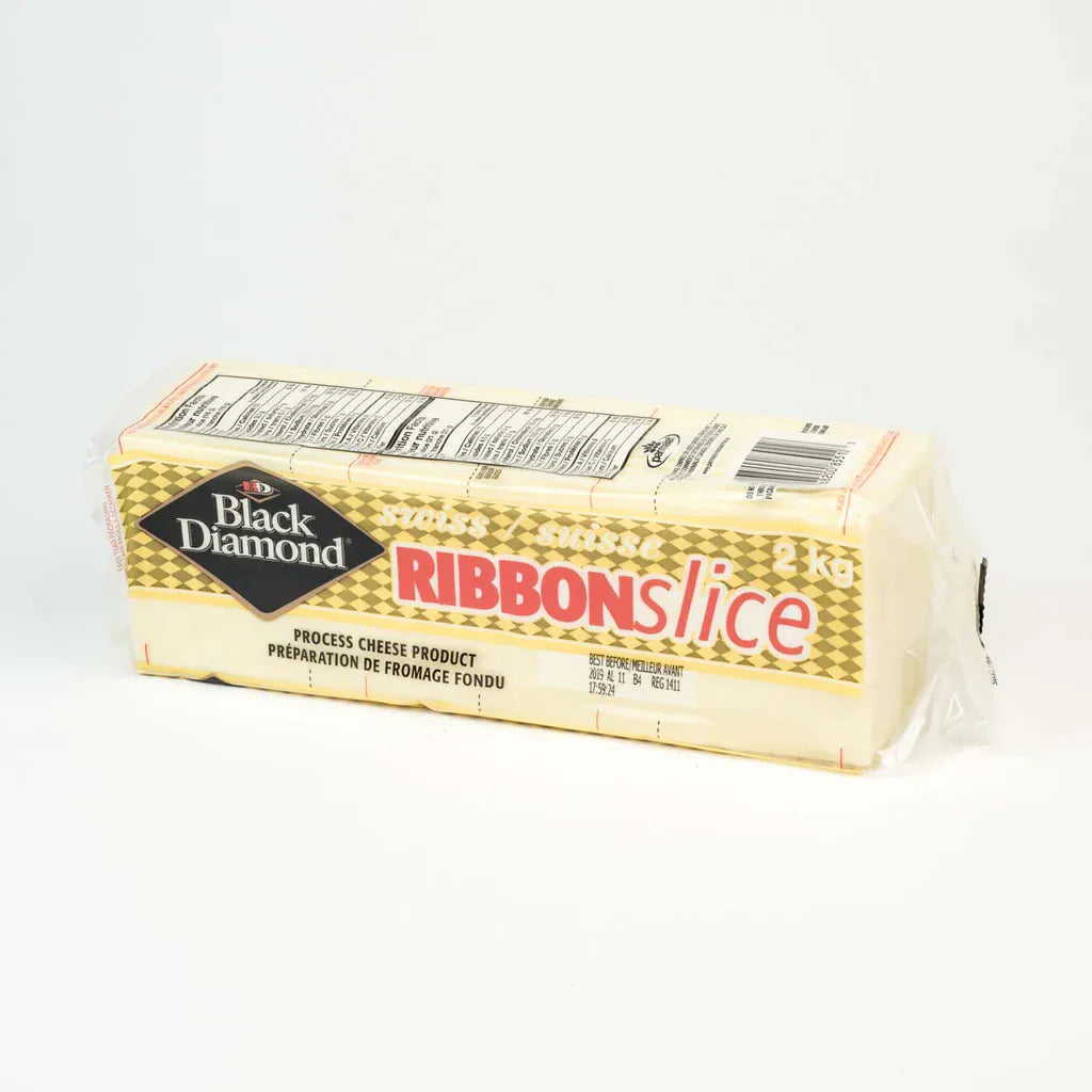 MIA Food Service BLACK DIAMOND SWISS CHEESE RIBBON SLICE 2KG BLACK DIAMOND SWISS CHEESE RIBBON SLICE 2KG