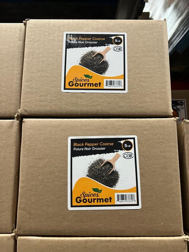 MIA Food Service SPICES GOURMET BLACK PEPPER COARSE 5LB SPICES GOURMET BLACK PEPPER COARSE 5LB