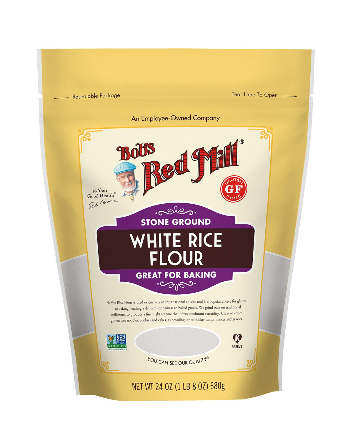 MIA Food Service BOBS RED MILL WHITE RICE FLOUR 4X680GR BOBS RED MILL WHITE RICE FLOUR 4X680GR