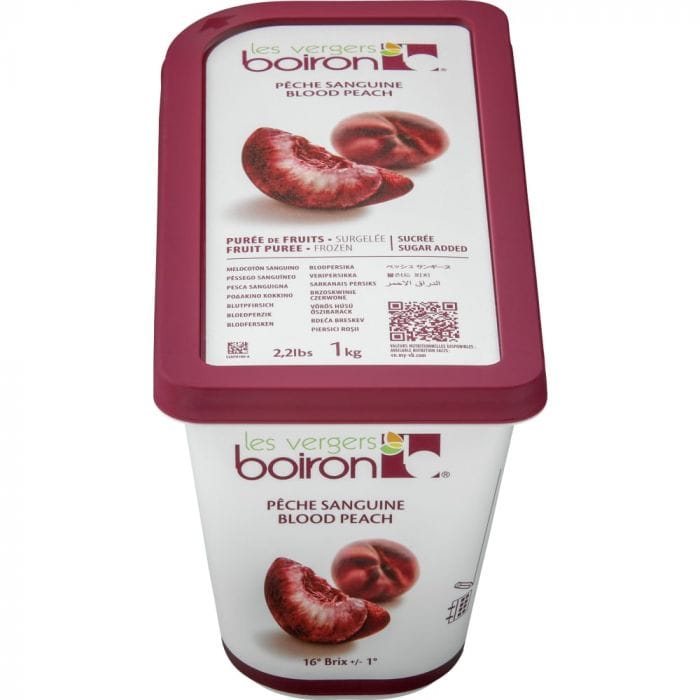 MIA Food Service BOIRON BLOOD PEACH PUREE 1KG BOIRON BLOOD PEACH PUREE 1KG
