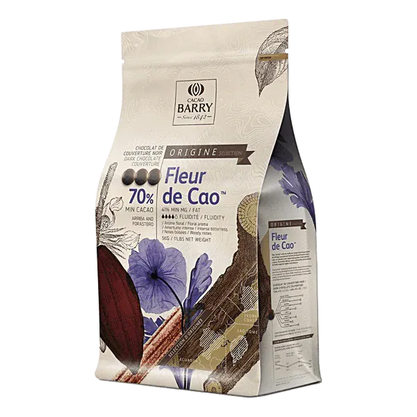 MIA Food Service CACAO BARRY 70% FLEUR DE CAO SEMI SWEET PISTOLS 5KG CACAO BARRY 70% FLEUR DE CAO SEMI SWEET PISTOLS 5KG