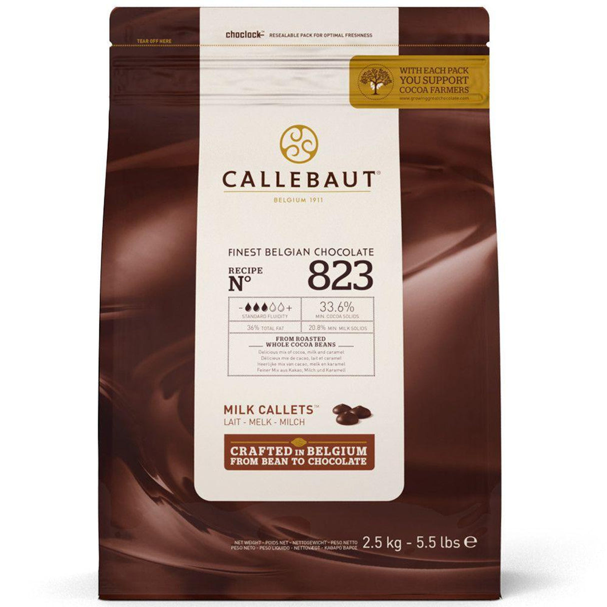 CALLEBAUT 33% MILK CALLETS 2.5KG