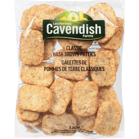 MIA Food Service CAVENDISH HASH BROWN PATTIES 5LB CAVENDISH HASH BROWN PATTIES 5LB