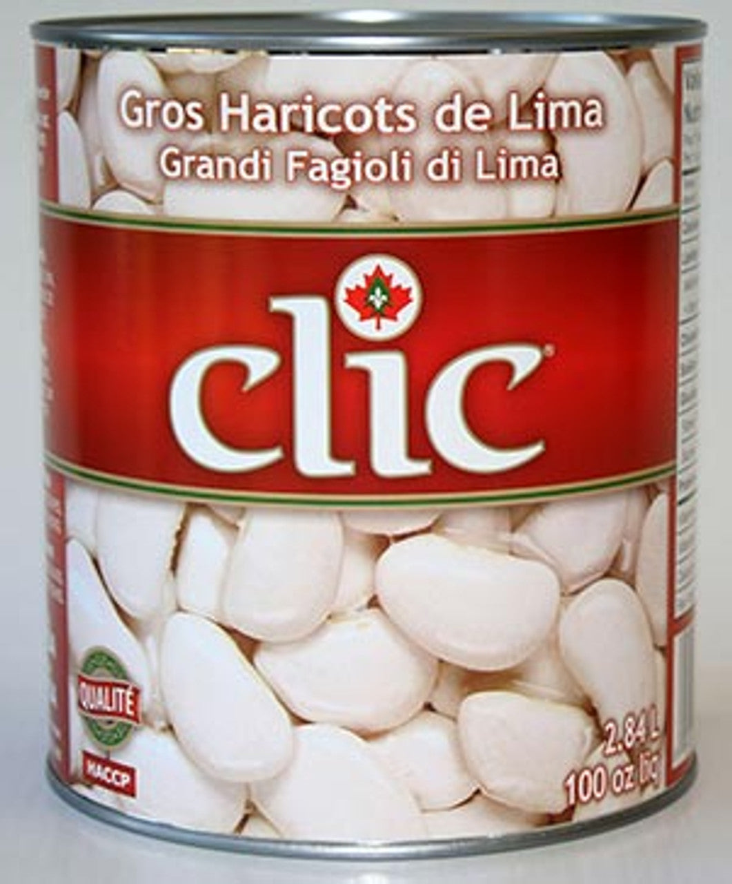 CLIC LARGE LIMA BEANS 6X100OZ
