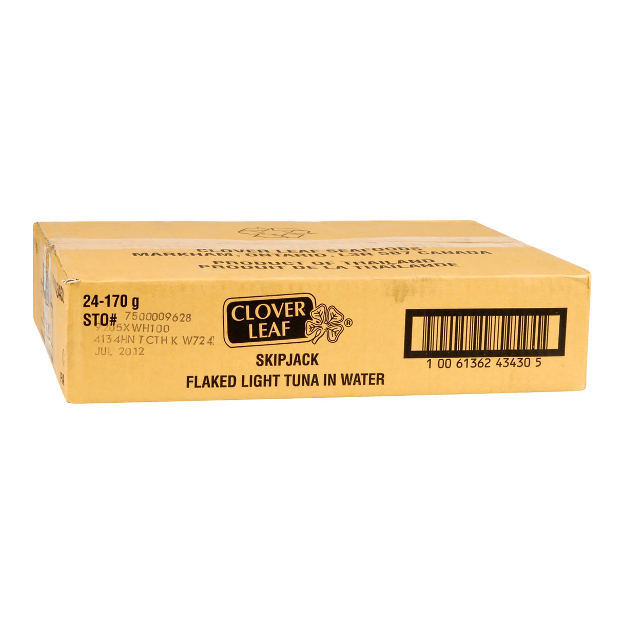 CLOVER LEAF FLAKED LIGHT TUNA IN WATER 24X170GR