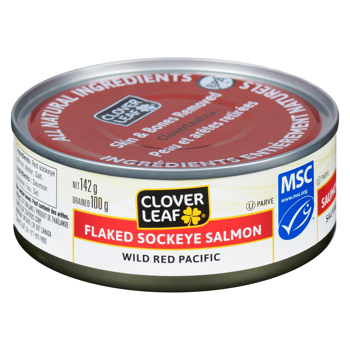 MIA Food Service CLOVER LEAF FLAKED SOCKEYE SALMON 142GR CLOVER LEAF FLAKED SOCKEYE SALMON 142GR