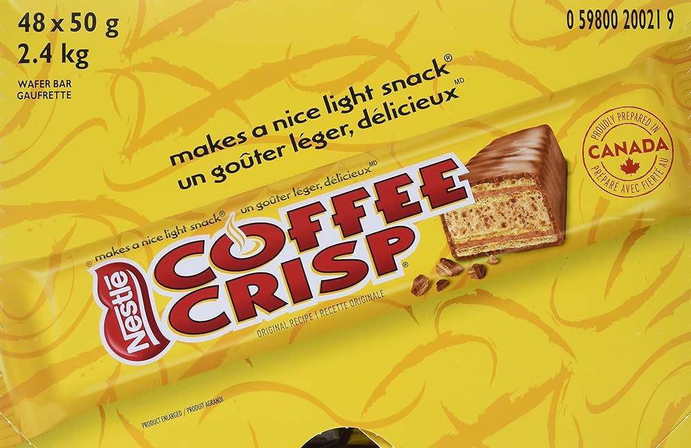 MIA Food Service COFFEE CRISP REGULAR CHOCOLATE BARS 48X50GR COFFEE CRISP REGULAR CHOCOLATE BARS 48X50GR