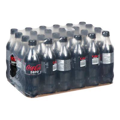 COKE ZERO PLASTIC BOTTLES 24X500ML