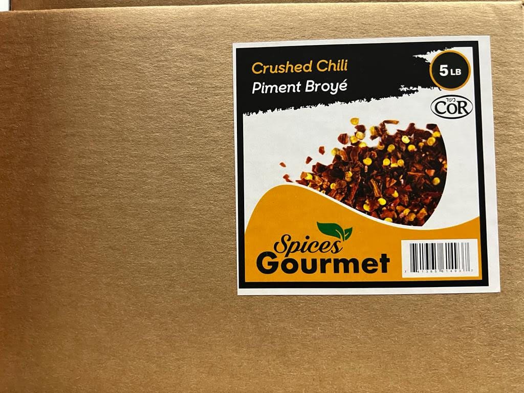 MIA Food Service SPICES GOURMET CRUSHED CHILLIES 5LB SPICES GOURMET CRUSHED CHILLIES 5LB