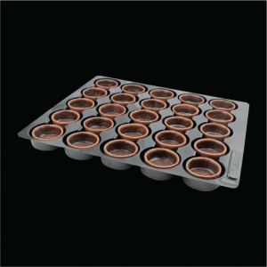 MIA Food Service LA ROSE NOIRE 48MM CHOCOLATE TART SHELLS ROUND SMALL 125EA LA ROSE NOIRE 48MM CHOCOLATE TART SHELLS ROUND SMALL 125EA