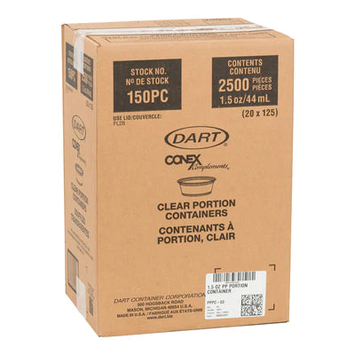 DART 1.5OZ CLEAR PORTION CUPS 20X125EA