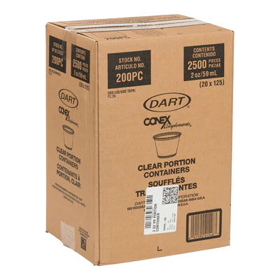 DART 2OZ CLEAR PORTION CUPS 20X125EA