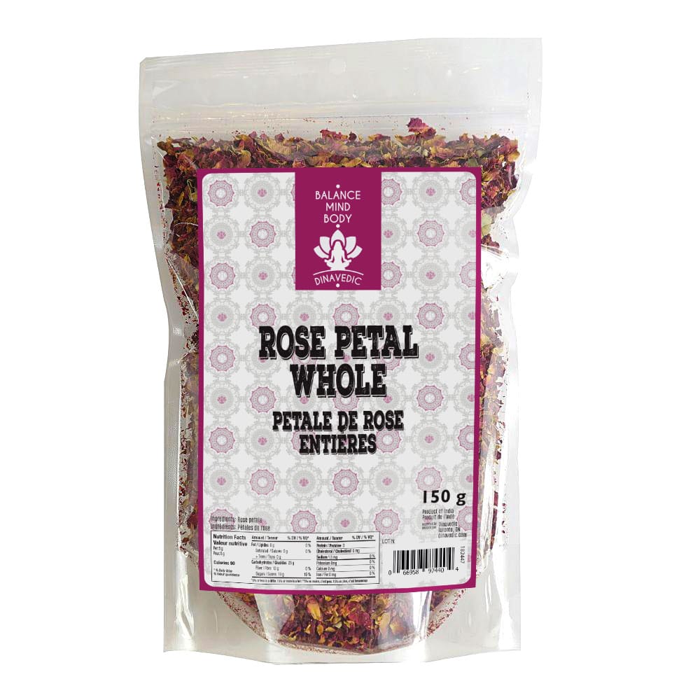 MIA Food Service DINAVEDIC WHOLE ROSE PETALS 150GR DINAVEDIC WHOLE ROSE PETALS 150GR